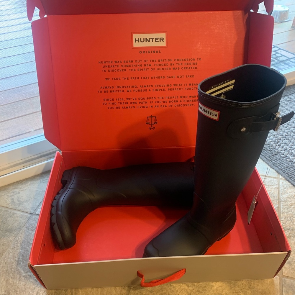 NEW Tall Matte Black Hunter Boots